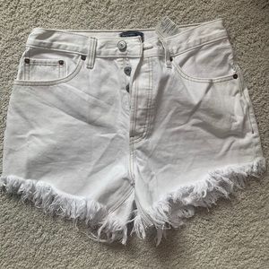 white jean shorts